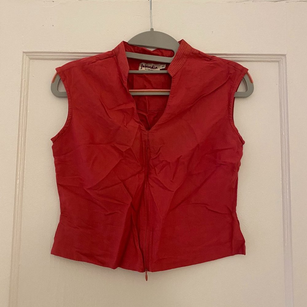 Fabindia Pink Tank Top (Size XS)
